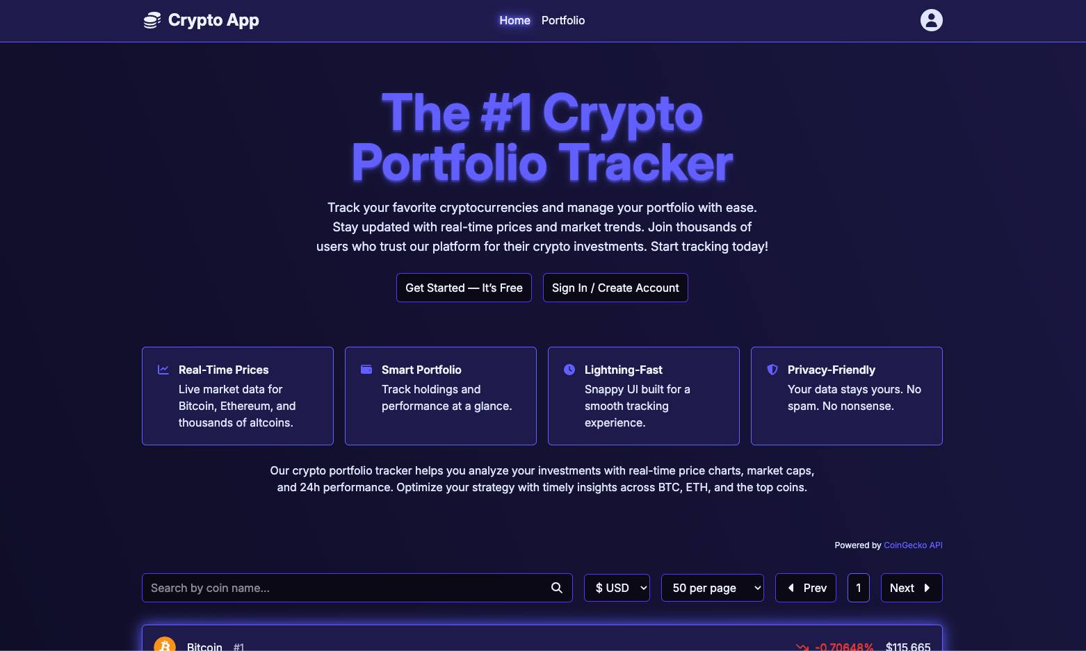 Thumbnail for Crypto Portfolio Tracker